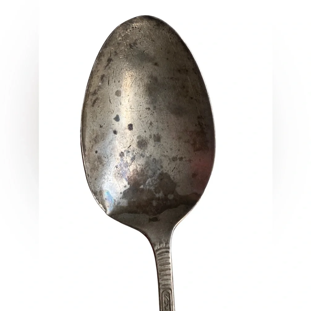 Antique MERMOD JACCARD CO PAI.81 Silver Spoon Silverware Kitchen Serving
